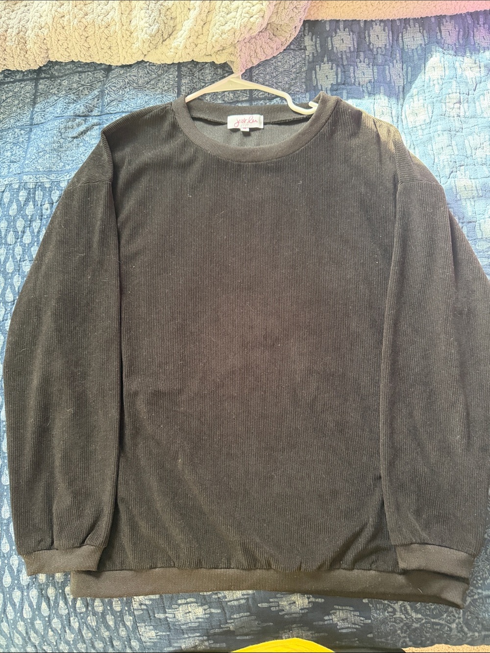 Women's Black Crewneck Sweatshirt by Jess Lea